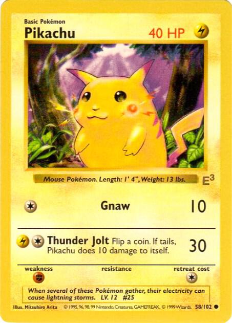 Pikachu E3 Stamped with Red Cheeks 58 - Miscellaneous Promos