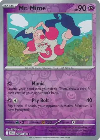 Mr. Mime 058/159 - Journey Together
