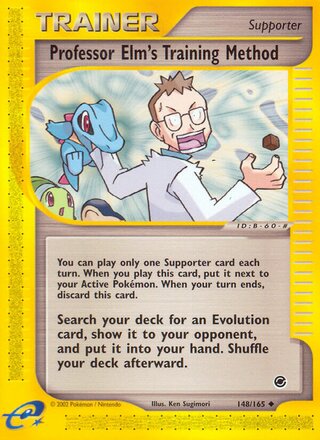 Professor Elm's Training Method 148/165 - Expedition Base Set