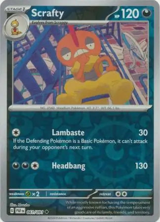 Scrafty 061/091 - Paldean Fates