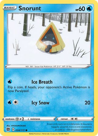 Snorunt 034/172 - Brilliant Stars