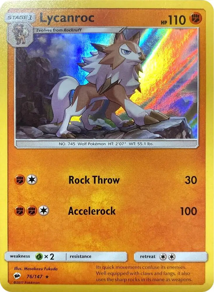 Lycanroc Water Web Holo 76 - Miscellaneous Promos