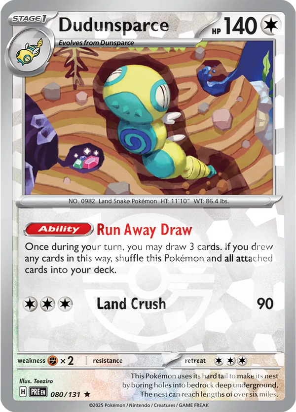 Dudunsparce 080/131 - Prismatic Evolutions
