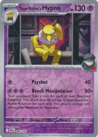 Team Rocket's Hypno 080/182 - Destined Rivals