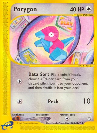 Porygon 103b/147 - Aquapolis