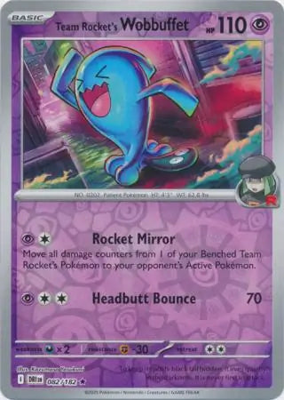 Team Rocket's Wobbuffet 082/182 - Destined Rivals