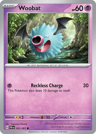 Woobat 032/091 - Paldean Fates
