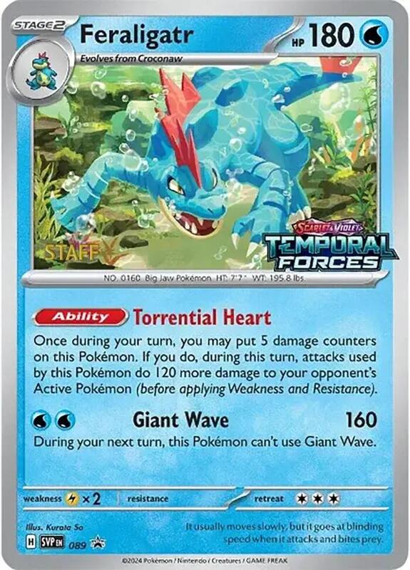 Feraligatr Staff Prerelease 89 - Scarlet & Violet Promos