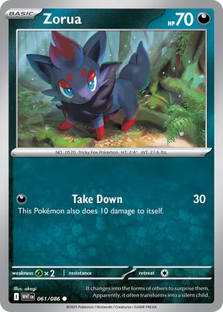 Zorua 061/086 - White Flare