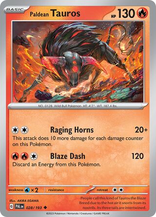Paldean Tauros 028/193 - Paldea Evolved