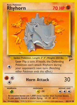 Rhyhorn 90/130 - Base Set 2