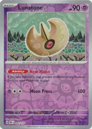 Lunatone 092/197 - Obsidian Flames