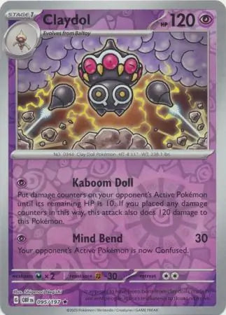 Claydol 095/197 - Obsidian Flames