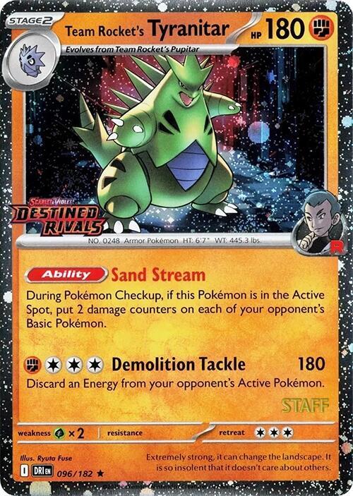 Team Rocket's Tyranitar Prerelease Staff 96 - Miscellaneous Promos