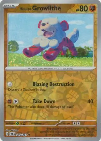 Hisuian Growlithe 099/167 - Twilight Masquerade