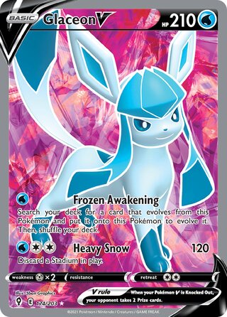Glaceon V 174/203 - Evolving Skies