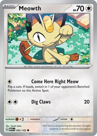 Meowth 052/165 - Scarlet & Violet 151