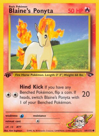 Blaine's Ponyta 64/132 - Gym Challenge