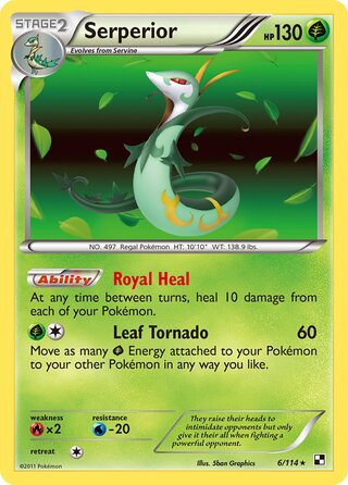 Serperior 6/114 - Bllack & White Base