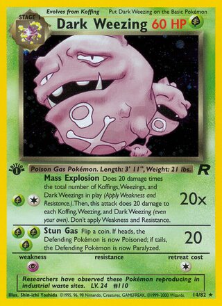 Dark Weezing 14/82 - Team Rocket