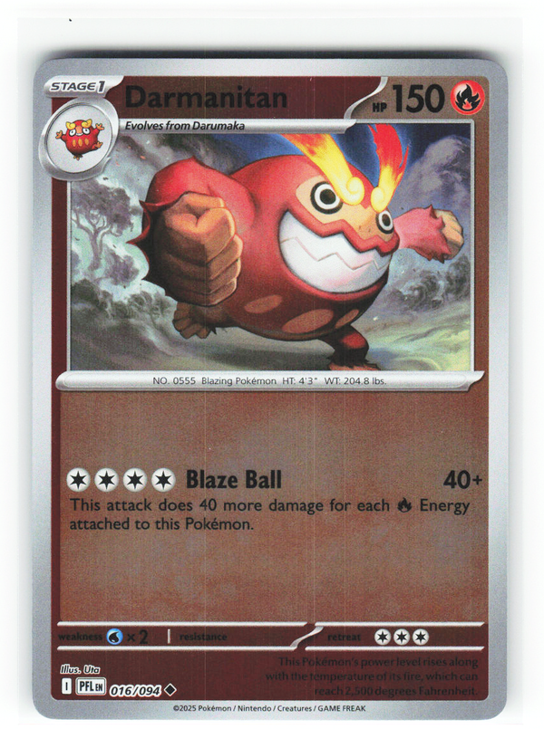 Darmanitan 016/094 - Phantasmal Flames - NM (ID: 53125426478502) - front