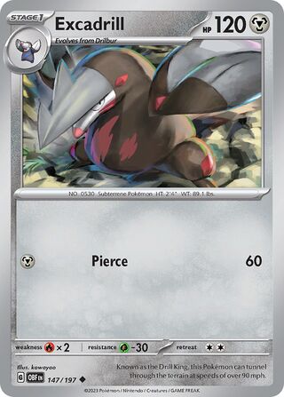 Excadrill 147/197 - Obsidian Flames