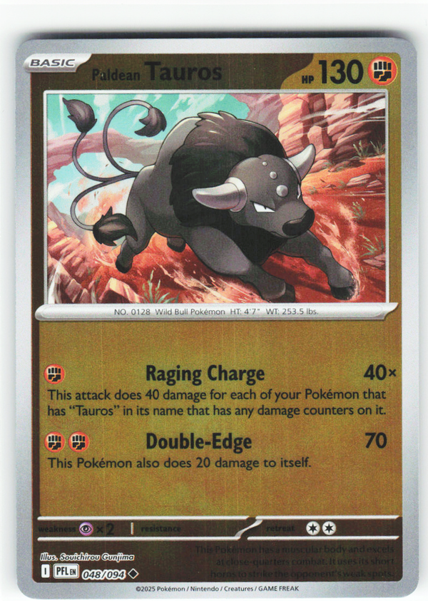 Paldean Tauros 048/094 - Phantasmal Flames - NM (ID: 53133549665893) - front