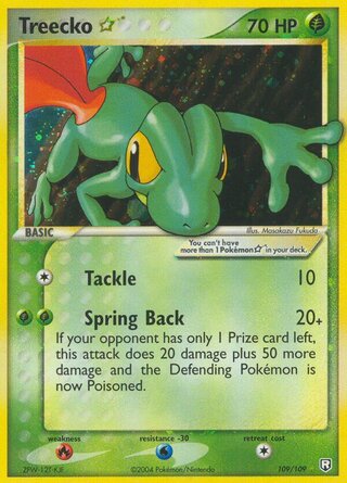 Treecko ☆ 109/109 - Team Rocket Returns