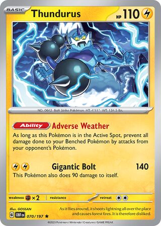 Thundurus 070/197 - Obsidian Flames