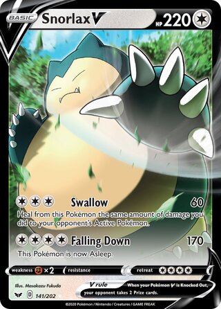Snorlax V 141/202 - Sword & Shield Base