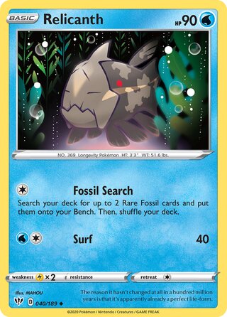 Relicanth 040/189 - Darkness Ablaze