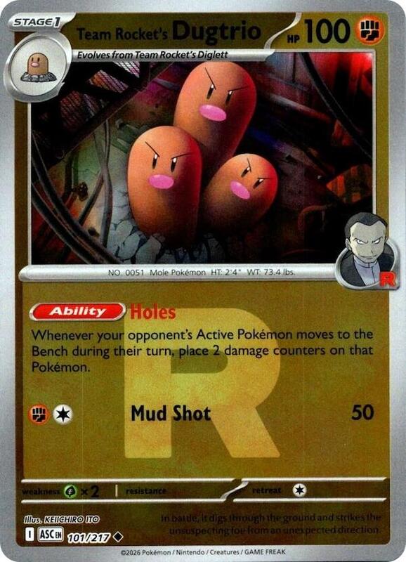 Team Rocket's Dugtrio 101/217 - Ascended Heroes
