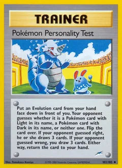 Pokémon Personality Test 102/105 - Neo Destiny