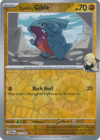 Cynthia's Gible 102/182 - Destined Rivals