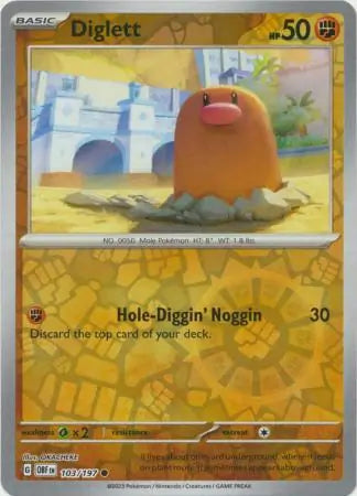 Diglett 103/197 - Obsidian Flames