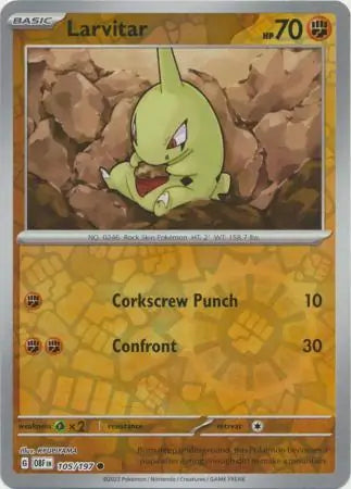 Larvitar 105/197 - Obsidian Flames