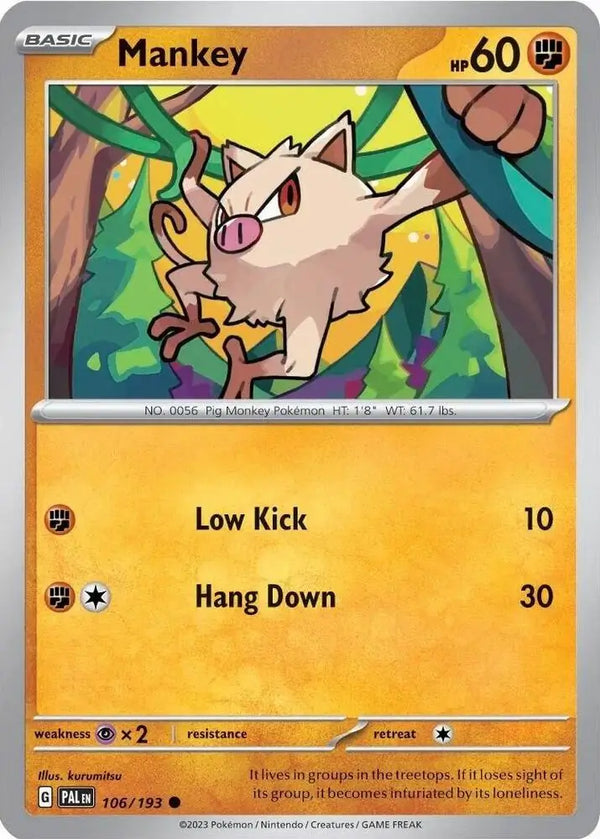 Mankey Cosmos Holo 106 - Miscellaneous Promos