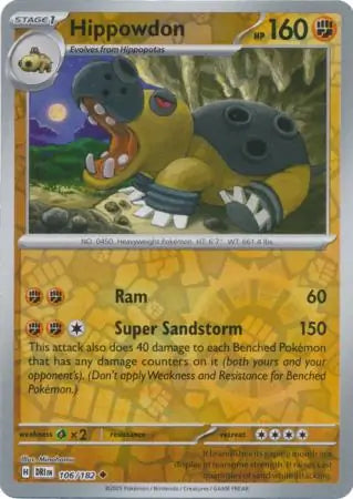 Hippowdon 106/182 - Destined Rivals