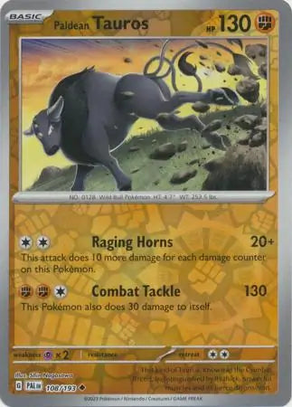 Paldean Tauros 108/193 - Paldea Evolved