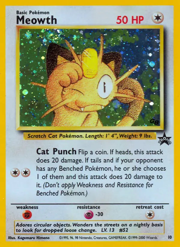 Meowth 10 - WOTC Promo