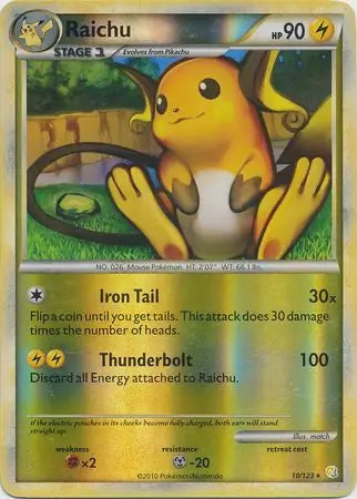 Raichu 10/123 - HeartGold & SoulSilver
