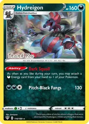 Hydreigon Thank You 110 - Miscellaneous Promos