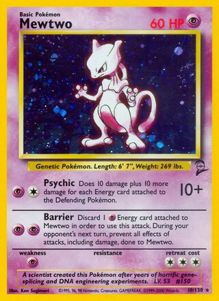 Mewtwo 10/130 - Base Set 2