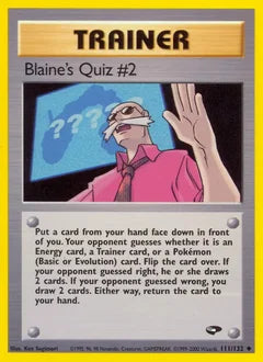 Blaine's Quiz #2 111/132 - Gym Challenge