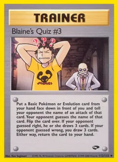 Blaine's Quiz #3 112/132 - Gym Challenge