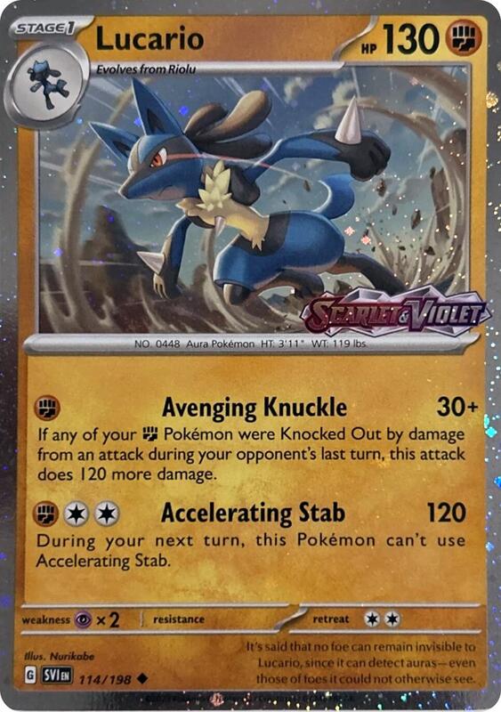 Lucario Scarlet & Violet Stamp 114 - Miscellaneous Promos