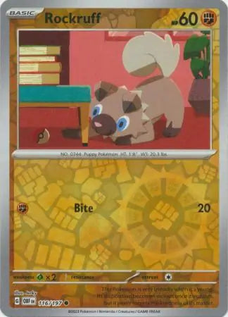 Rockruff 116/197 - Obsidian Flames