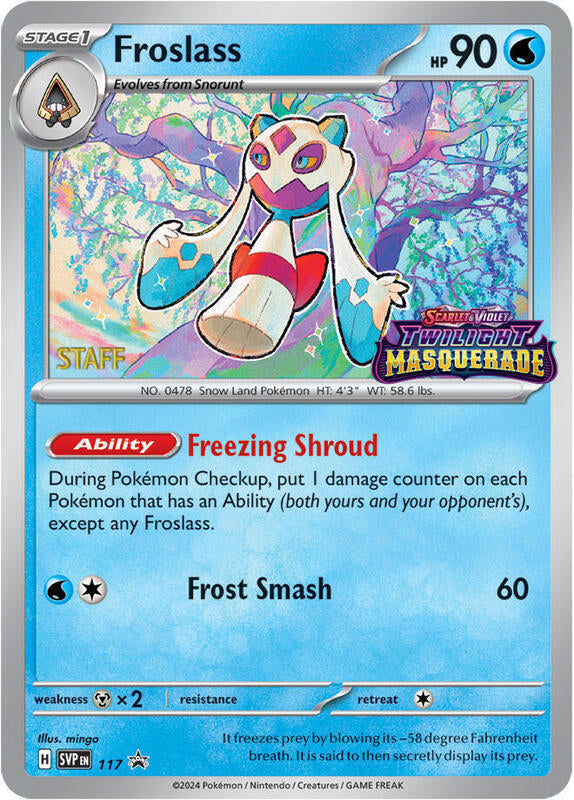Froslass Staff Prerelease 117 - Scarlet & Violet Promos
