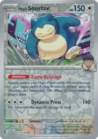 Hop's Snorlax 117/159 - Journey Together