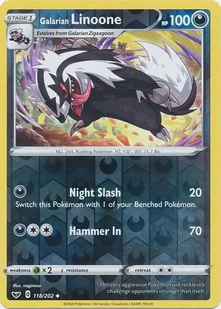 Galarian Linoone 118/202 - Sword & Shield Base